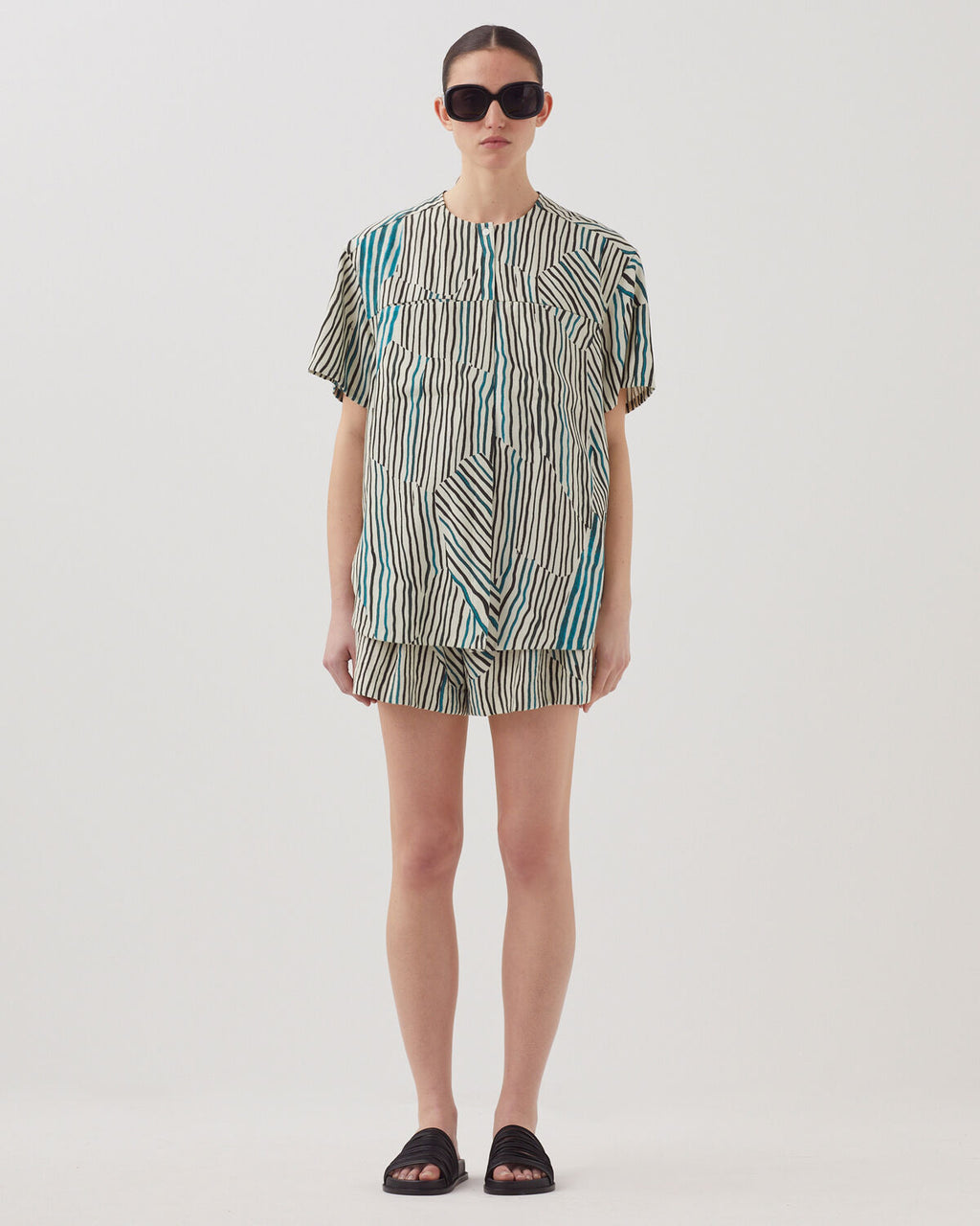 Chemise fluide à imprimé zébré - J014 BIG ZEBRA ECRU - 2
