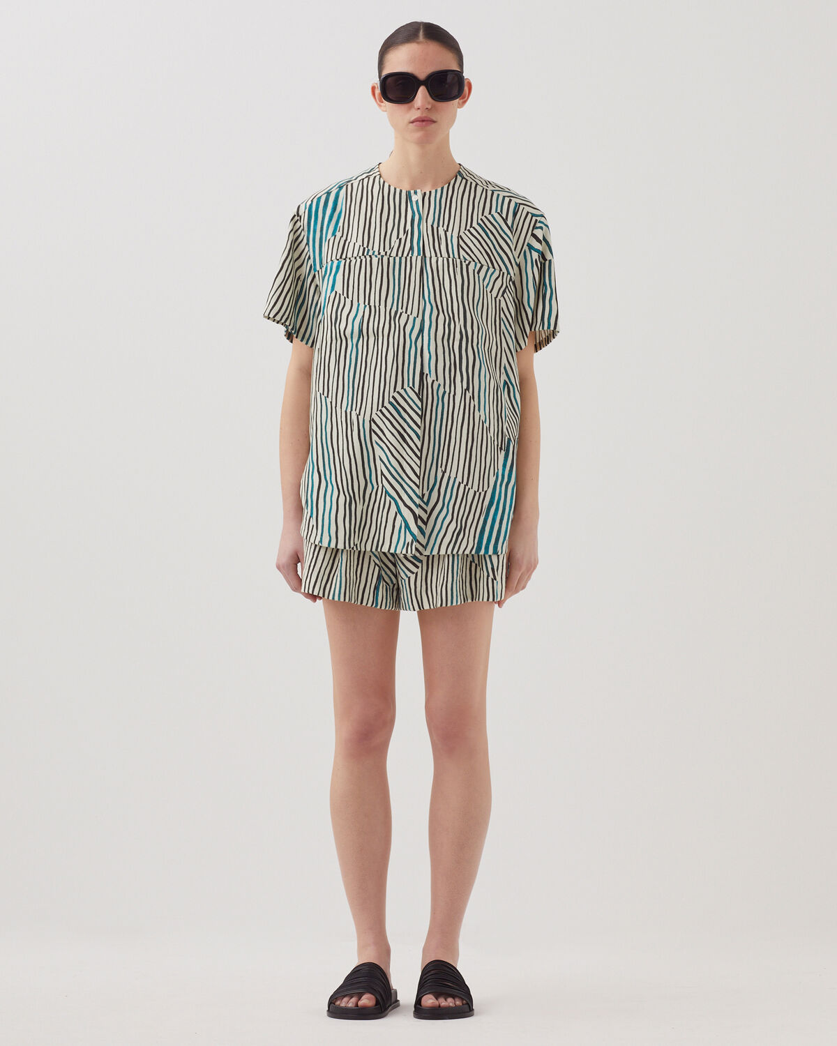 Chemise fluide à imprimé zébré - J014 BIG ZEBRA ECRU - 2