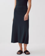 Jupe midi en maille - J690 BLUEBERRY - 2