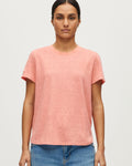 T-shirt col rond en lin évasé  AMANDINE - U120 PINK - 1