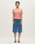 T-shirt col V en lin SARAH - U120 PINK - 2