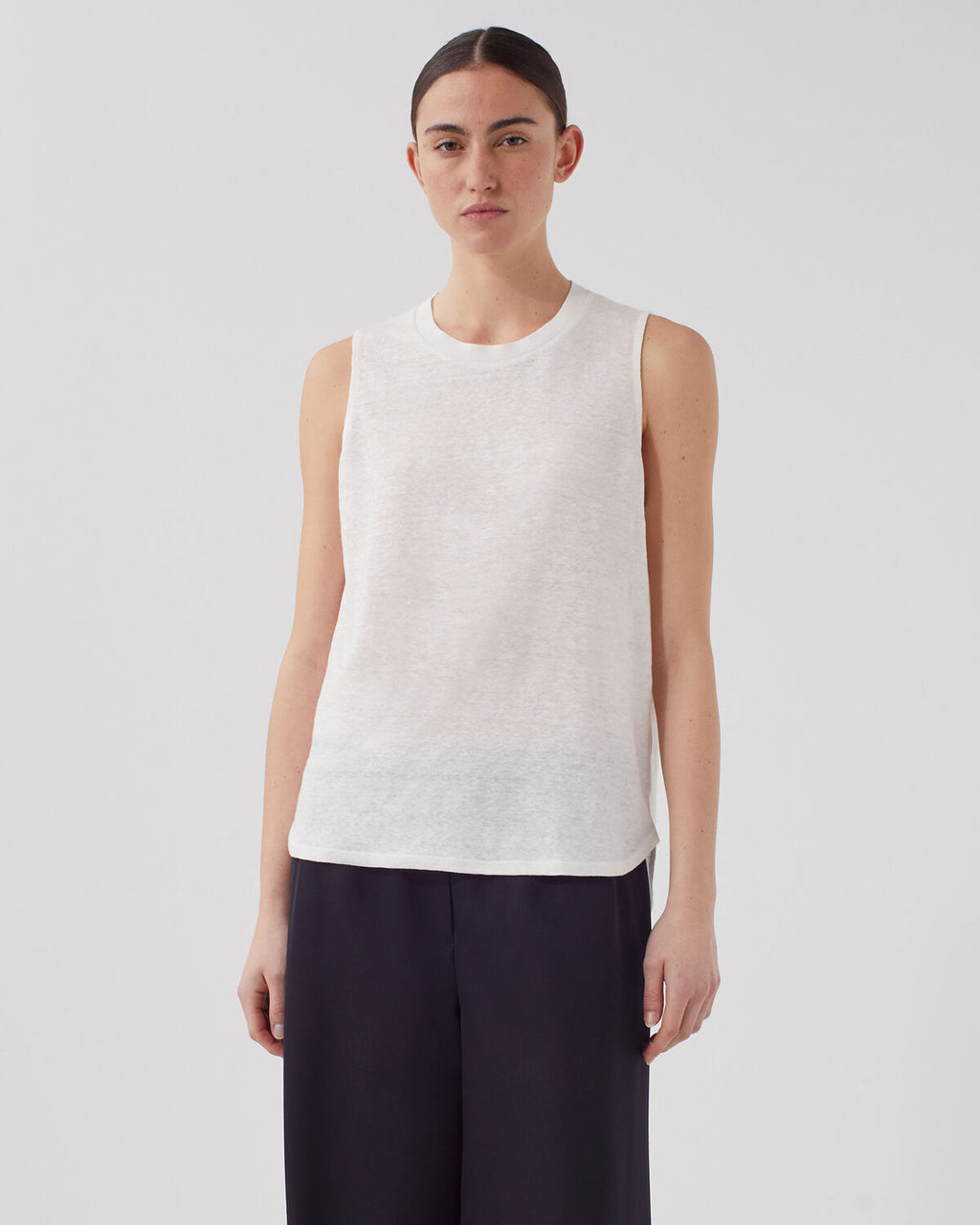 Débardeur en lin MARCELLE - U010 OFF WHITE - 1