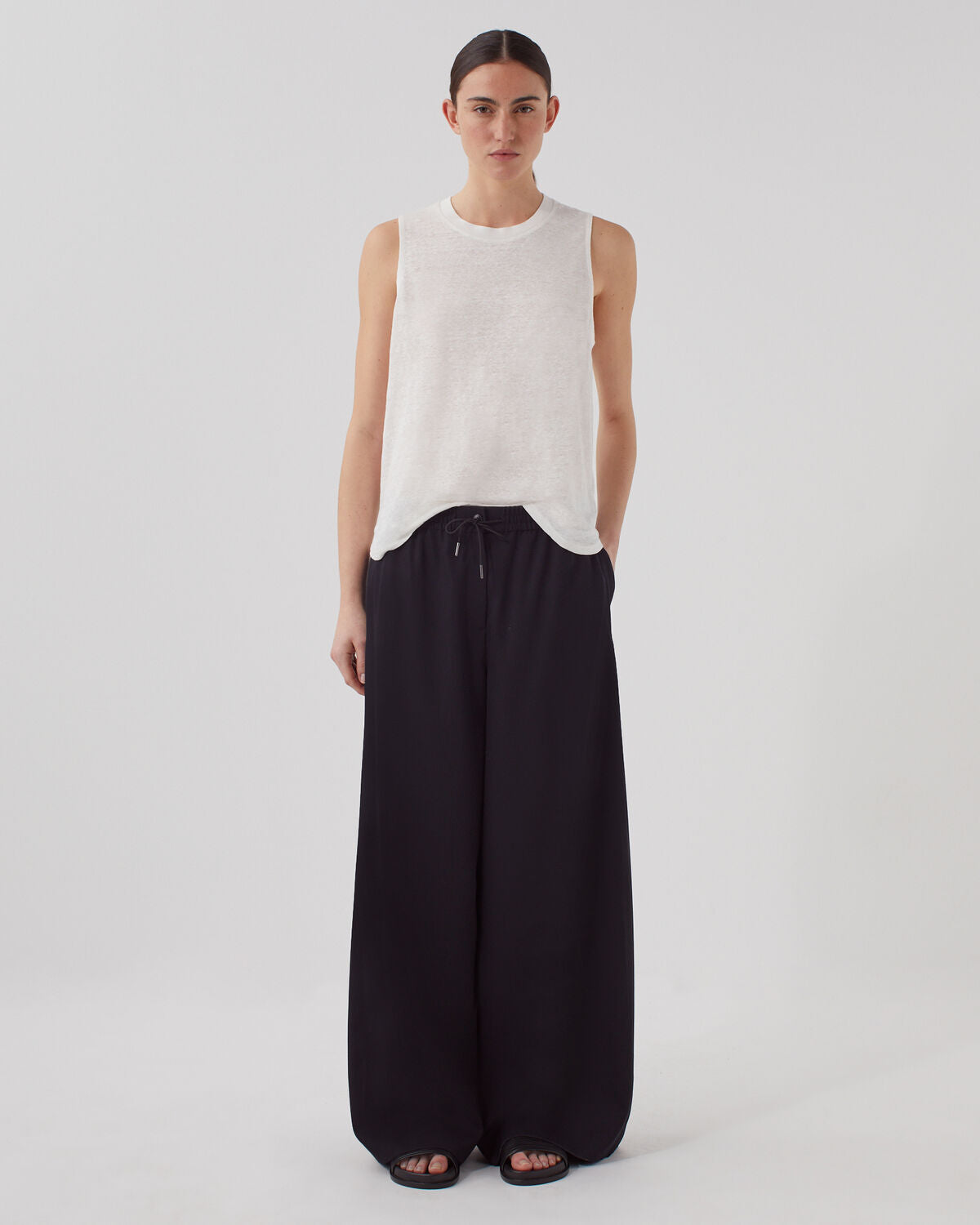 Débardeur en lin MARCELLE - U010 OFF WHITE - 2