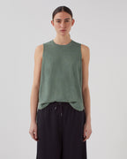 Débardeur en lin MARCELLE - U570 OLIVE - 1