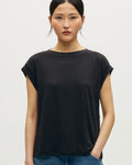 T-shirt boxy en lin KARO - H091 BLACK BEAUTY - 1