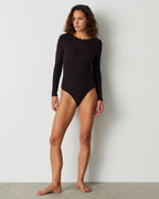 Body dos ouvert touche de cachemire HEATTECH™ RIB CACHEMIRE - Noir - 2