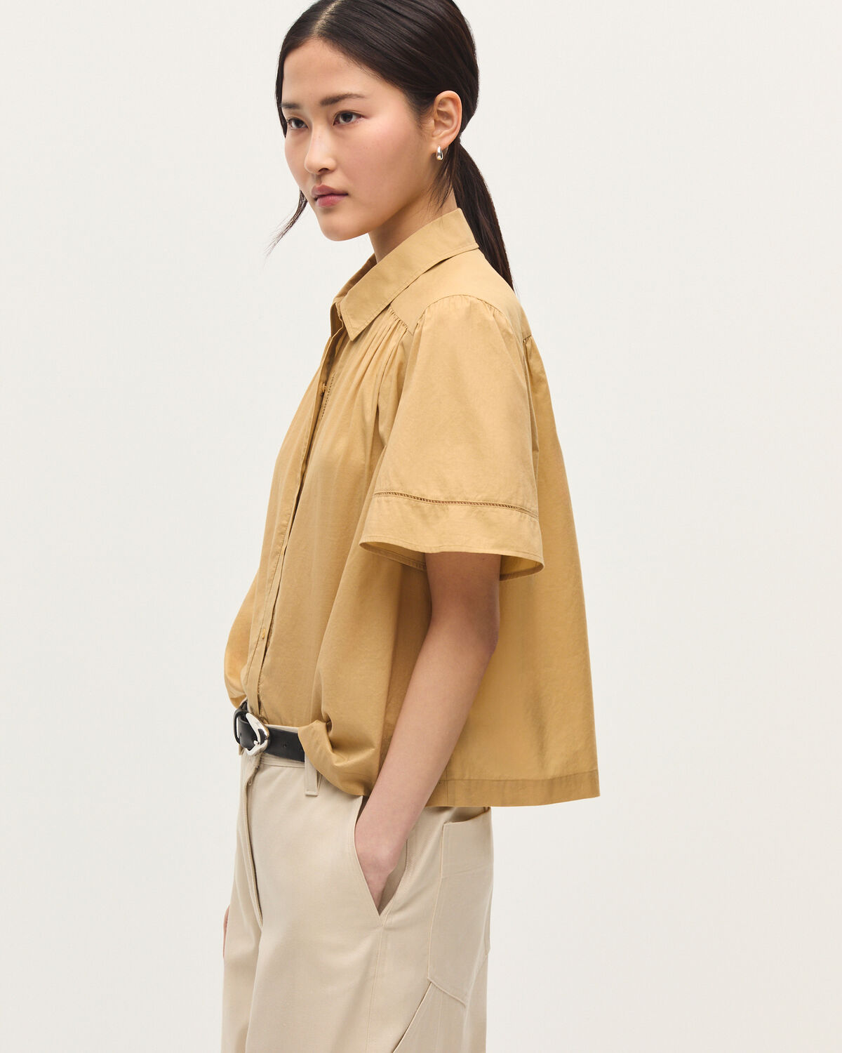 Chemise en voile de coton - K320 PRAIRIE SAND - 1