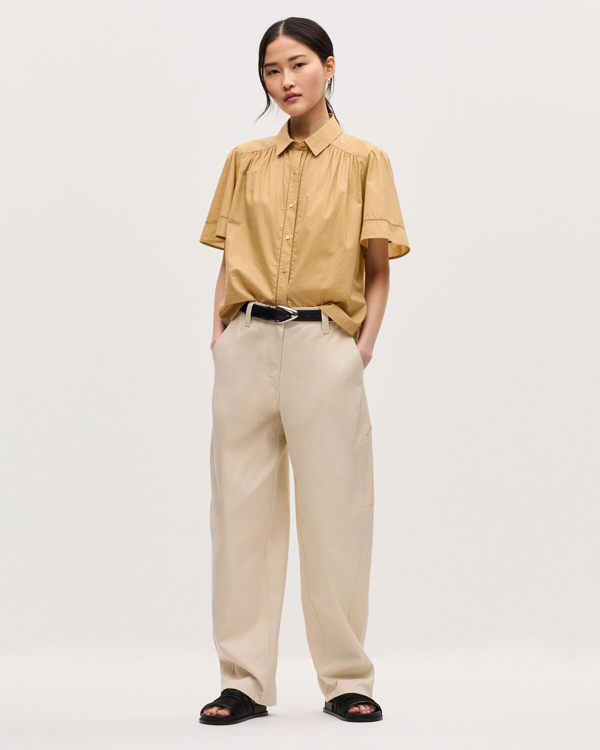 Chemise en voile de coton - K320 PRAIRIE SAND - 2