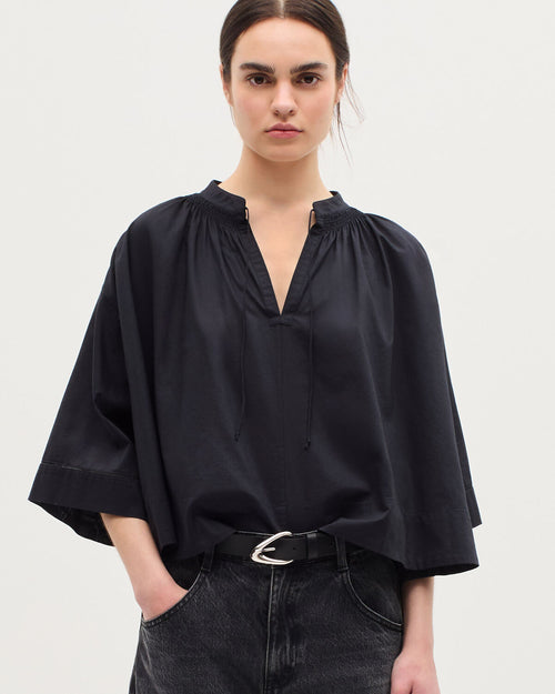Blouse en voile de coton - K080 VULCAN GRAY - 1