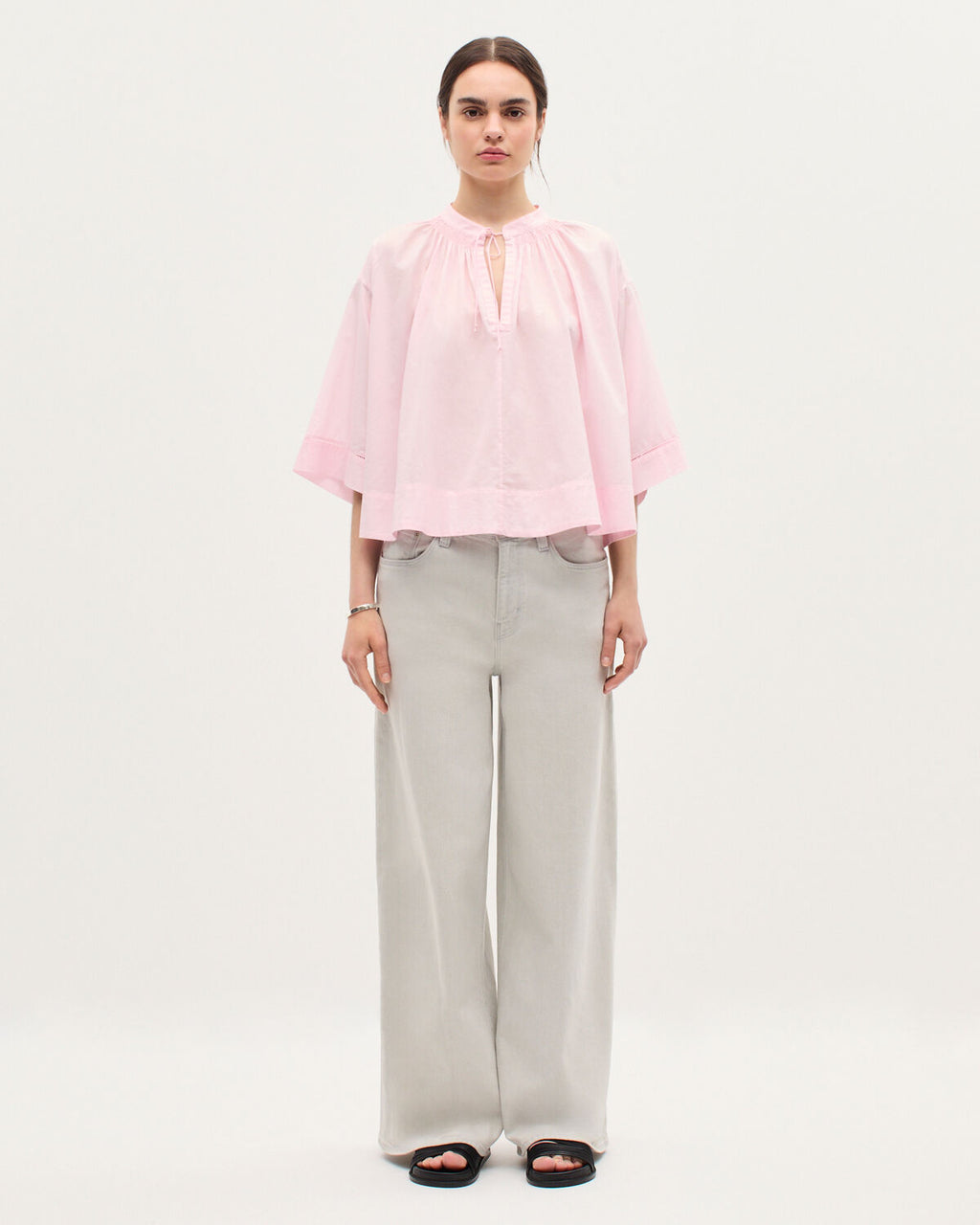 Blouse en voile de coton - K100 BLOOM PINK - 2