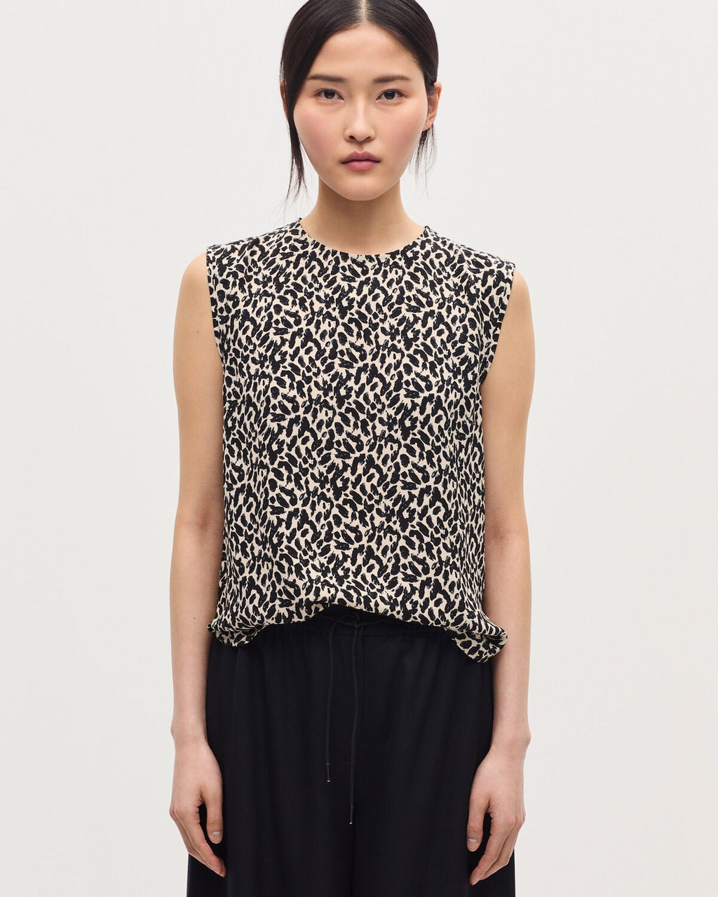 Top sans manches fluide - K010 LEO ECRU - 1