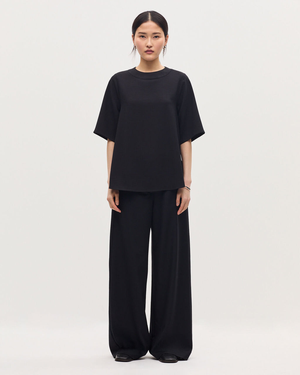Top en crêpe satiné - H091 BLACK BEAUTY - 2