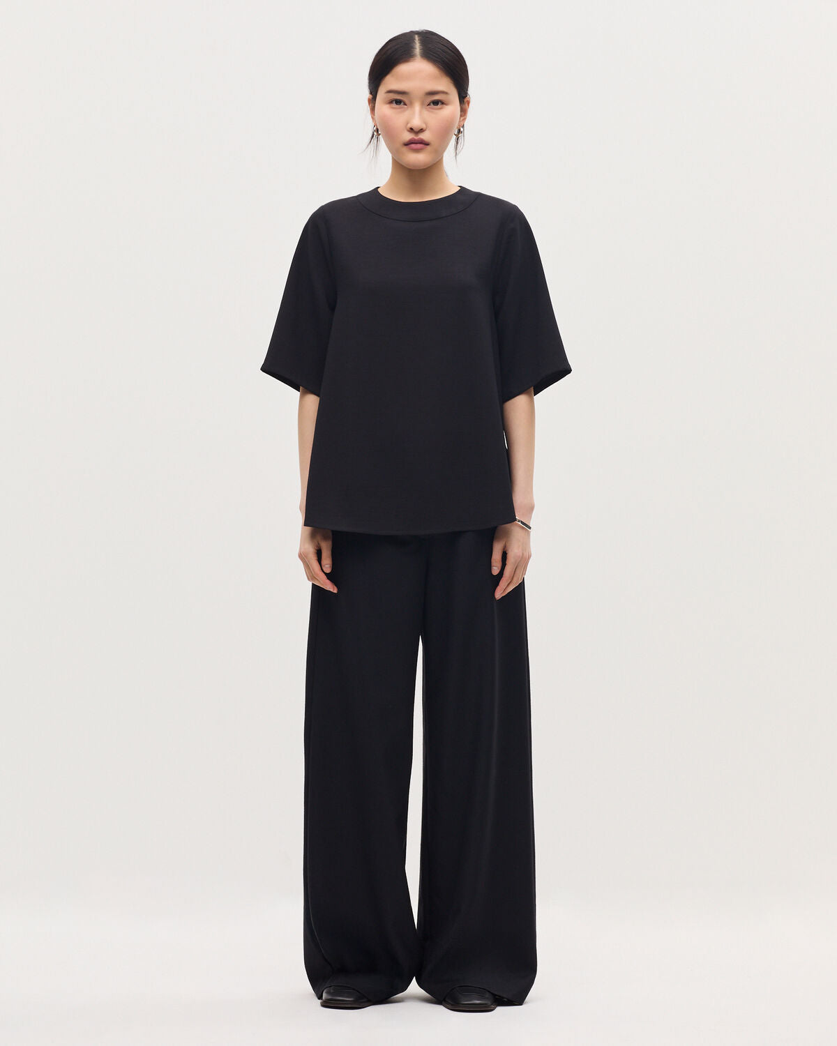 Top en crêpe satiné - H091 BLACK BEAUTY - 2