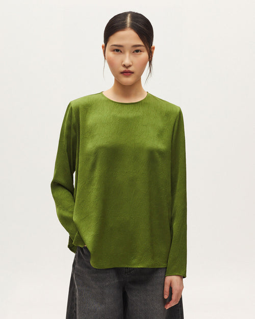 Blouse satinée - K540 PESTO - 1