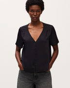 Blouse fluide col V - H091 BLACK BEAUTY - 1