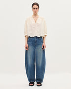 Blouse brodée en coton - H013 GARDENIA - 2