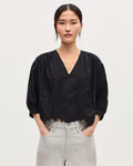 Blouse brodée en coton - H091 BLACK BEAUTY - 1