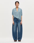 Blouse fluide manches courtes - K610 DAISY BLUE - 2