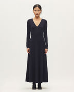 Robe longue en laine mérinos - H695 NIGHT SKY - 1