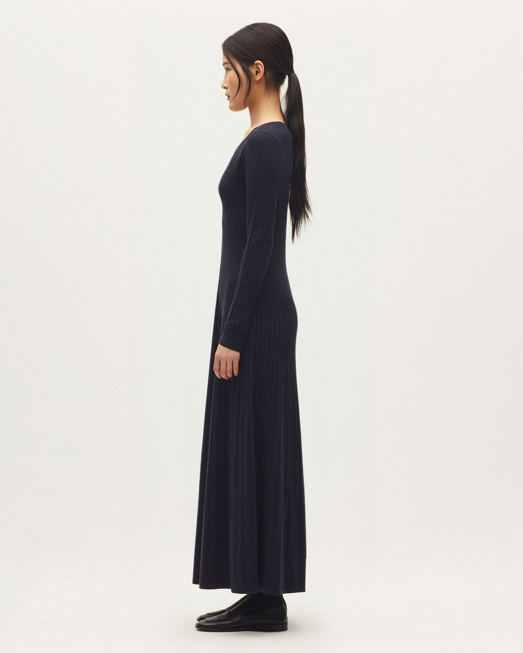 Robe longue en laine mérinos - H695 NIGHT SKY - 2