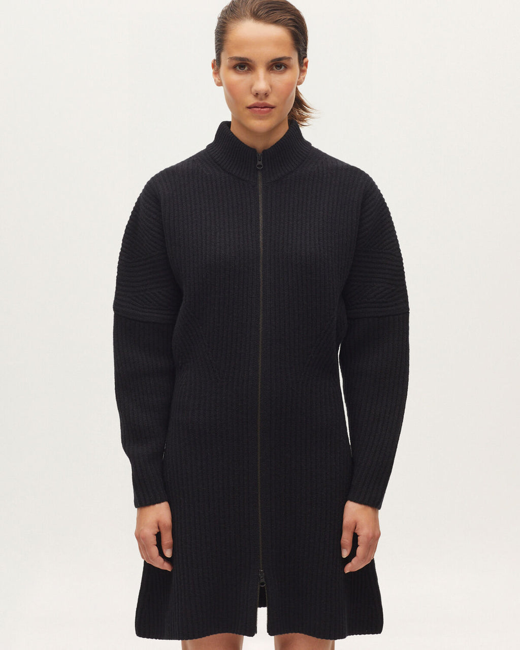 Robe courte en laine - H091 BLACK BEAUTY - 2