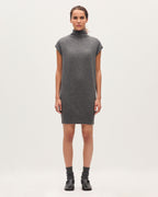 Robe midi sans manches en cachemire - K073 GRAY ST ECRU - 1