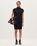 Robe midi sans manches en cachemire - K098 BLACK ST GRAY - 1