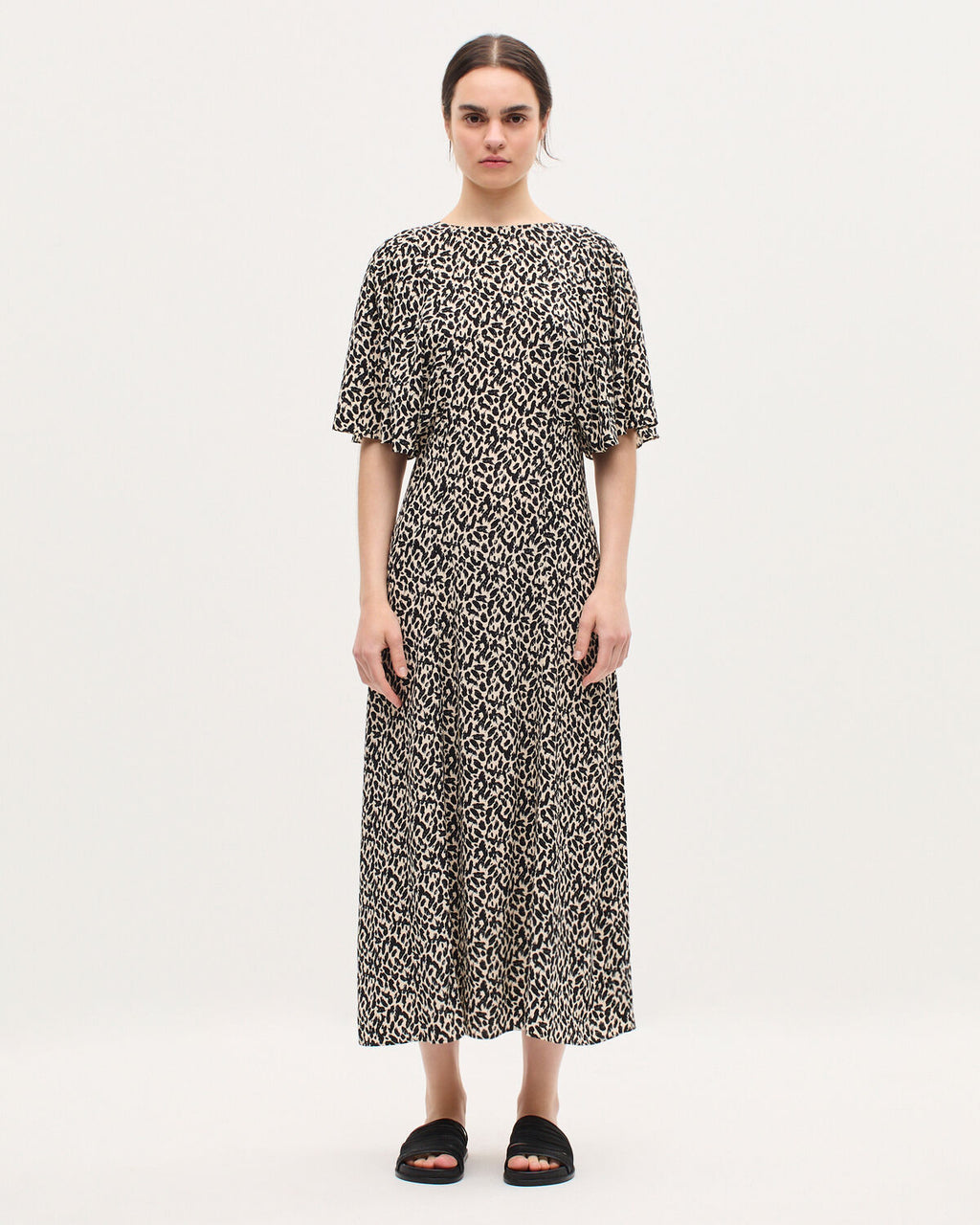 Robe longue fluide - K010 LEO ECRU - 1