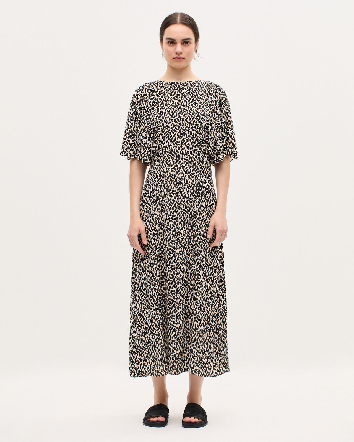 Robe longue fluide - K010 LEO ECRU - 1