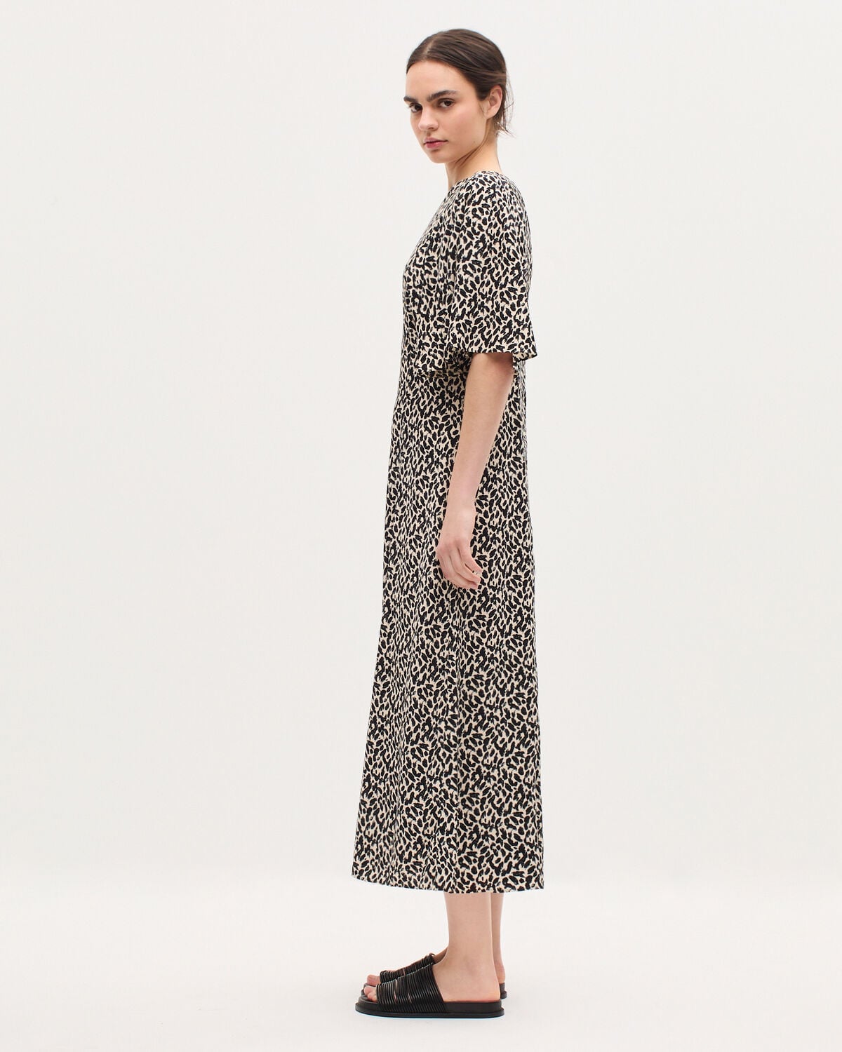 Robe longue fluide - K010 LEO ECRU - 2