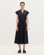 Robe midi en voile de coton - K080 VULCAN GRAY - 1