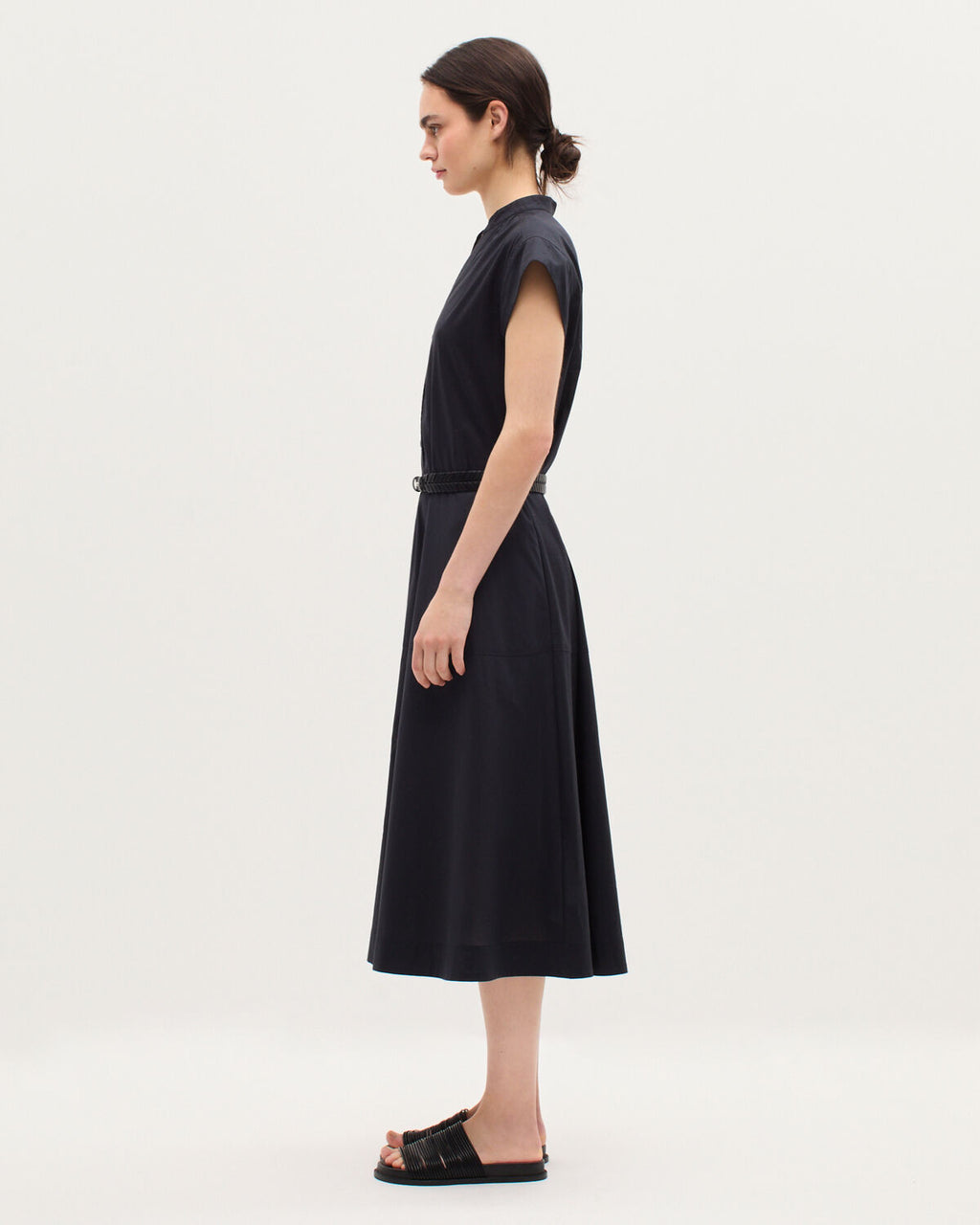 Robe midi en voile de coton - K080 VULCAN GRAY - 2