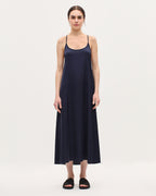 Robe longue nuisette satinée - H695 NIGHT SKY - 1