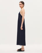 Robe longue nuisette satinée - H695 NIGHT SKY - 2