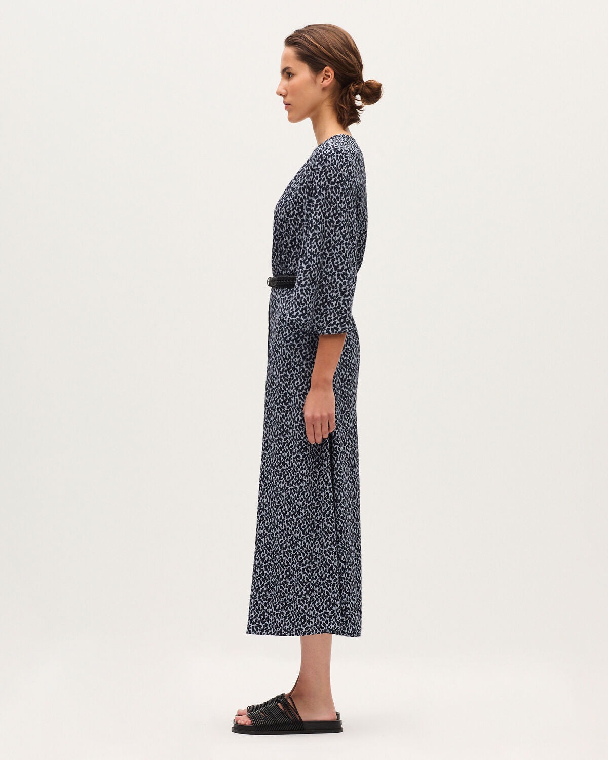 Robe longue fluide - K621 LEO BLUE - 2