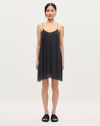 Robe courte en mousseline  - K080 VULCAN GRAY - 1