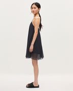 Robe courte en mousseline  - K080 VULCAN GRAY - 2