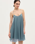 Robe courte en mousseline  - K631 BLUE LAKE - 2