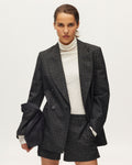 Veste tailleur croisée avec laine - K097 NEPPIE CHECK - 1