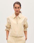 Blouson en velours côtelé - U010 OFF WHITE - 1