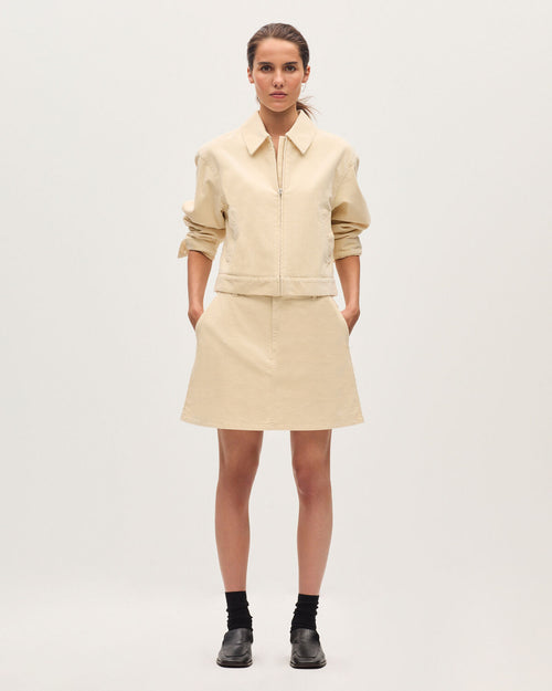 Blouson en velours côtelé - U010 OFF WHITE - 2