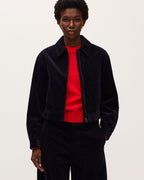 Blouson en velours côtelé - U690 NAVY - 1
