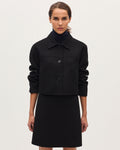 Blouson court double face avec laine - H091 BLACK BEAUTY - 1