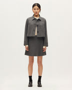 Blouson court double face avec laine - K070 MEL GRAY - 2