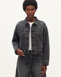 Veste courte en coton - K081 DARK GRAY - 1