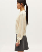 Pull col rond en cachemire - K011 ECRU ST GRAY - 1