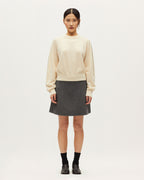 Pull col rond en cachemire - K011 ECRU ST GRAY - 2
