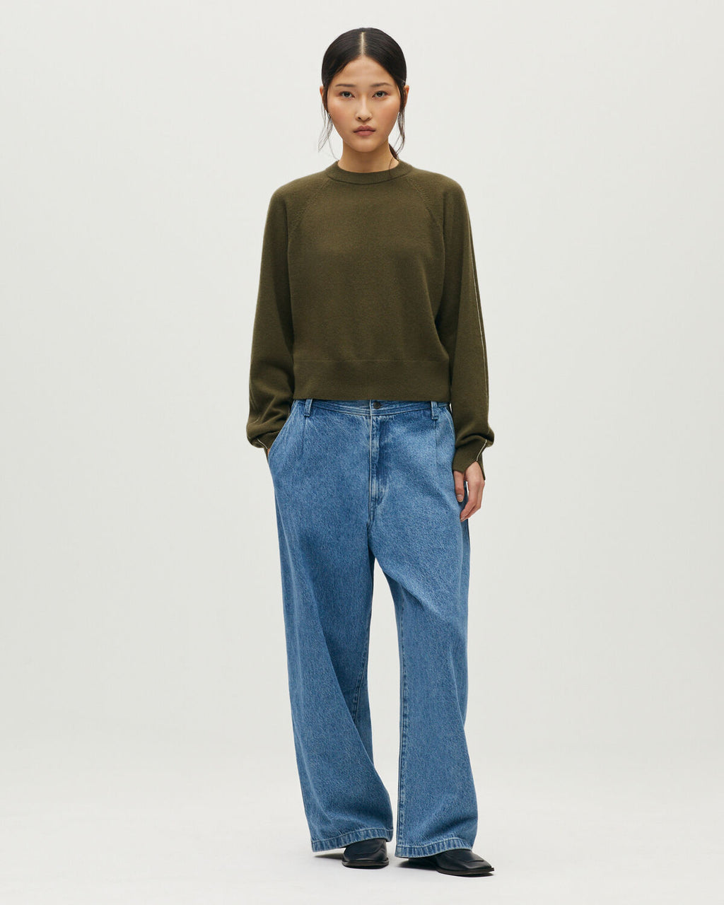 Pull col rond en cachemire - K560 OLIVE ST ECRU - 2
