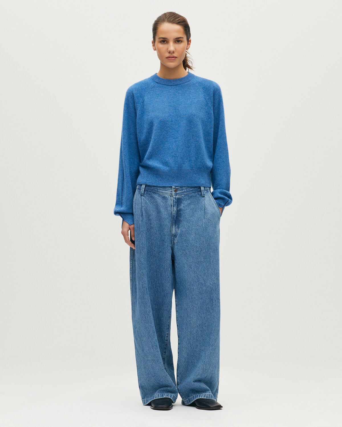 Pull col rond en cachemire - K650 BLUE ST NAVY - 2