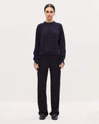 Pull col rond en cachemire - K691 NAVY ST GRAY - 2